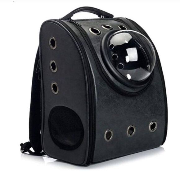 Black Pet Carrier Backpack